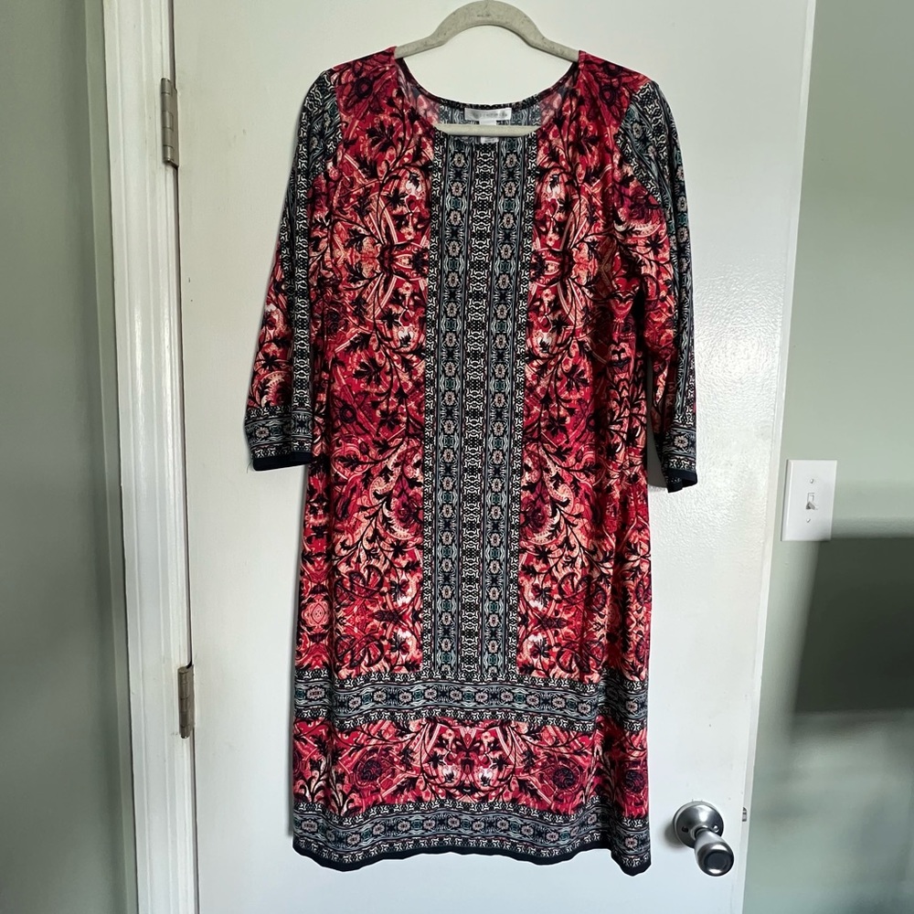 London Times 3/4 length shift dress